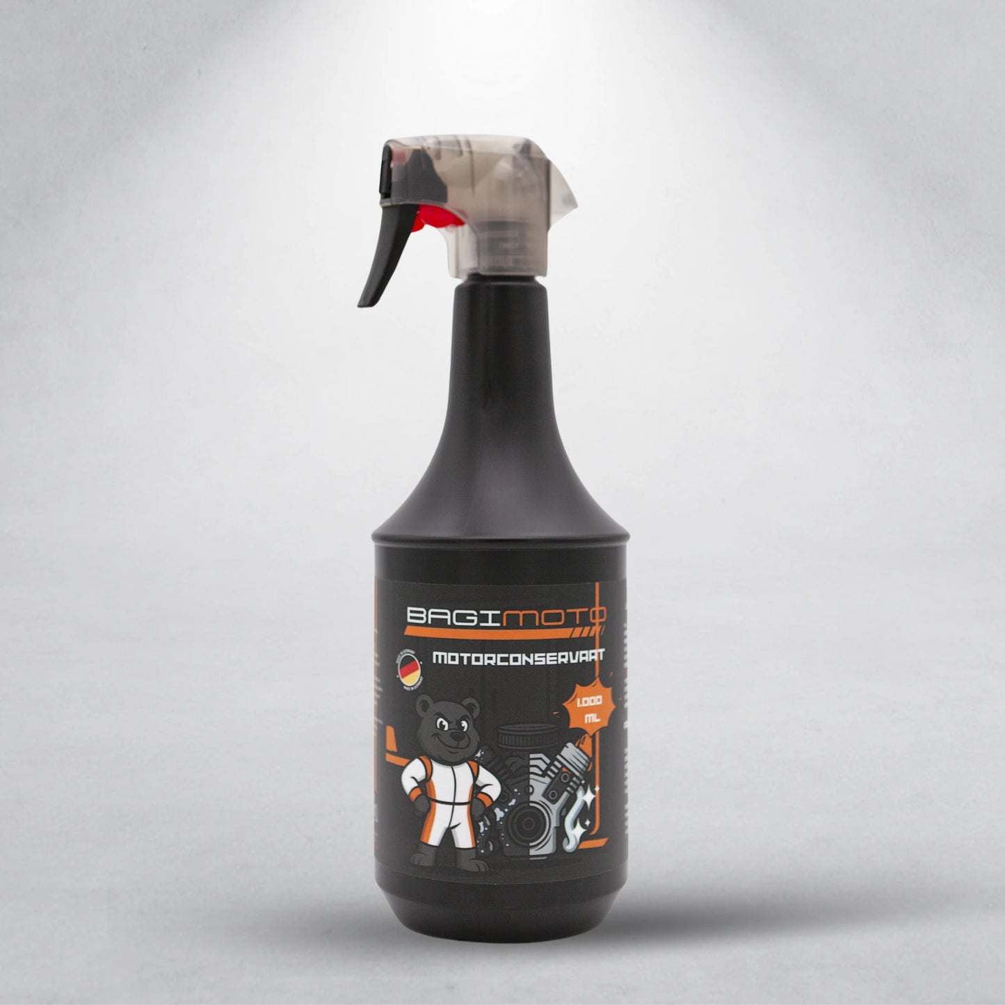 Bagimoto Motorconservaat – beschermende spray tegen vuil, roest en vocht voor langdurige glans van motor en auto.