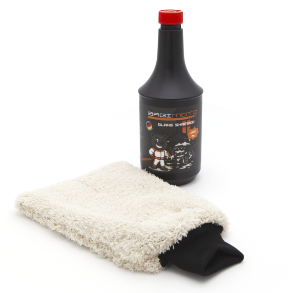 Bagimoto glans shampoo 1 liter met washandschoen